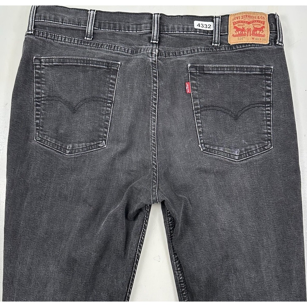 Levi's Men's‎ 514 Slim Straight Fit Jeans Actual 39x36 Faded Black Stretch Egypt
